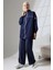 Kadın Lacivert Mevsimlik Penye Alt Üst Spor ve Rahat Ikili Tunik Pantolon Şık Tesettür Takım 5