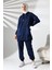 Kadın Mevsimlik Penye Alt Üst Spor ve Rahat Lacivert Tesettür Takım 3