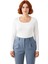 Kadın Vücuda Oturan Uzun Kollu Basic Bluz Pamuklu Dokusuyla Konfor Sunar Kaliteli Şık Rahat 2