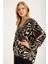 Zebra Desenli Simli Ribanalı V Bluz 2
