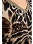 Zebra Desenli Simli Ribanalı V Bluz 4