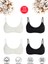 Özkan 40413 4'lü Paket Kız Çocuk %95 Pamuklu Kapsız Balensiz Pedsiz Alıştırma Sütyeni Ince Askılı Esnek Rahat Yarım Atlet Büstiyer 1