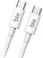 BX08CC 100W 5gbps E-Mark Çipli Type-C To Type-C Pd Şarj ve Data Kablosu 2 Metre Beyaz 1