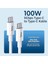 BX08CC 100W 5gbps E-Mark Çipli Type-C To Type-C Pd Şarj ve Data Kablosu 2 Metre Beyaz 2