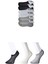 Siyah Gri ve Beyaz Erkek Görünmez Çorap 6 Çift 1
