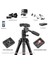 HT-T02 Profesyonel Tripod 154 cm Yatay Kullanım Çok Fonksiyonlu Panoramik Kafa 360 Derece Dönebilir 3