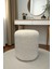 Lısbon Bukle Şönil Kumaş Silindir Puf - Modern Dekoratif Oturma Pufu Şık ve Konforlu Bench 1