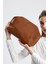 Kadın Taba Kahve Süet Clutch El Çantası 2