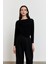 Şal Detaylı Bluz Siyah 3