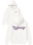 3 Boyutlu Daydreamer Tasarım Baskılı Oversize Beyaz Kapüşonlu Sweatshirt 1