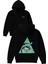 Ucgen Goz Tasarım Baskılı Oversize Siyah Kapüşonlu Sweatshirt 1