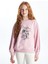 Lcw Kids Pembe Bisiklet Yaka Kız Çocuk Sweatshirt ve Tayt 2