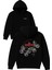 Essentıal Tasarım Baskılı Oversize Siyah Kapüşonlu Sweatshirt 1