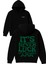 Its Never Luck Tasarım Baskılı Oversize Siyah Kapüşonlu Sweatshirt 1
