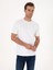 Erkek Beyaz Regular Fit Modal Karışımlı Bisiklet Yaka T-Shirt 50311305-VR013 1