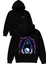 Buyucu Tasarım Baskılı Oversize Siyah Kapüşonlu Sweatshirt 1