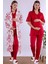 Vişne Sabahlıklı Hamile Lohusa Pijama Takımı 1