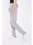 Kadın Lastikli Baskılı Eşofman Pantolon - Gri 3