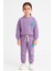 Çocuk Eşofman Takımı 2’li – Lila Sweat + Palm Desenli Jogger 1