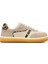 Kadın Bej Bağcıklı Kalın Tabanlı Desenli Deri Sneaker 25AFE145314 1