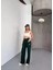 Osy Modal Yumuşak Dokulu Kumaş Nakış Işlemeli Rahat Bol Paça Eşofman Pantalon - Yeşil 3