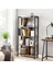 Vasagle Kitaplık, 4 Seviyeli Ofis Raf, Metal Çerçeve, Vintage Kahverengi - Siyah LBC12BX 2