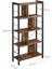 Vasagle Kitaplık, 4 Seviyeli Ofis Raf, Metal Çerçeve, Vintage Kahverengi - Siyah LBC12BX 3