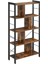 Vasagle Kitaplık, 4 Seviyeli Ofis Raf, Metal Çerçeve, Vintage Kahverengi - Siyah LBC12BX 5