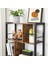 Vasagle Kitaplık, 4 Seviyeli Ofis Raf, Metal Çerçeve, Vintage Kahverengi - Siyah LBC12BX 9