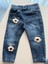 OV-7427 Kız Çocuk Çiçek Işlemeli Mavi Denim Pantalon 4