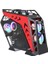 ARGB Cyberpunk Robotic AX9 Black-Red 5X12CM Full Glass Oyuncu Bilgisayar Kasası 1
