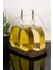 2li Lüx 500 ml Yağdanlık Ahşap Standlı Gold Kapak Cam Yağlık Zeytinyağı Ayçiçek Yağı Sosluk Sirkelik 5