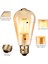 Edison Vintage LED Ampul E27 (4W/220V) 2600-2700 K Retro Antik, Kehribar Sıcak, 6'lı Paket 2