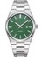 Gümüş Analog Kol Saati – Yeşil Kadranlı, Çelik Kordon, Quartz, Takvimli - STC11987 3