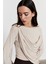 Şal Detaylı Bluz Bej 3