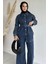 Kemerli Jean Kot Ceket Pantolon Tesettür Ikili Takım P-00018909 1