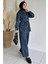 Kemerli Jean Kot Ceket Pantolon Tesettür Ikili Takım P-00018909 2