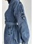 Kemerli Jean Kot Ceket Pantolon Tesettür Ikili Takım P-00018909 4