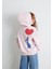 Stitch Baskılı Kapüşonlu Pembe Sweatshirt 7S10165-71007 2