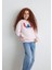 Stitch Baskılı Kapüşonlu Pembe Sweatshirt 7S10165-71007 3