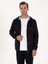 Erkek Lacivert Regular Fit Pamuk Karışımlı Tam Fermuarlı Kapüşonlu Sweatshirt 50318867-VR033 1
