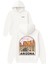 Arızona 1 Tasarım Baskılı Oversize Beyaz Kapüşonlu Sweatshirt 1