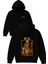 Baskılı Oversize Siyah Kapüşonlu Sweatshirt 1