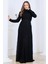 Lina Tesettür Abiye Elbise Siyah 1