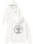 Sonsuzluk Agacı Tasarım Baskılı Oversize Beyaz Kapüşonlu Sweatshirt 1