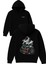 Just Ride Tasarım Baskılı Oversize Siyah Kapüşonlu Sweatshirt 1