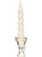 2&apos;li Twirl Glow Beyaz Şamdan Mum Seti (18 Cm) 1