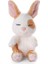 48707 Soft Toy Sleeping Pets Bunny Caramel Dotted In Peach Basket 12CM 4