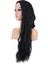 Uzun Su Dalgası Fiber Sentetik Peruk - Siyah 4