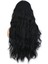 Uzun Su Dalgası Fiber Sentetik Peruk - Siyah 5